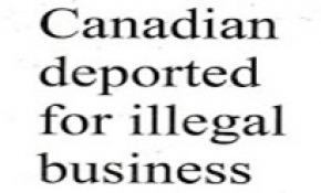 Canadian (Baha'i) deported for illegal business in China