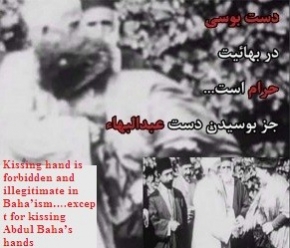 Kissing hand is illegitimate in Baha’ism!!!