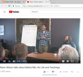 Rainn Wilson talks about Baha'u'llah, his Life and Teachings at the National Baha’i Center in Iceland. Here Are Some Errors and Gross Omissions